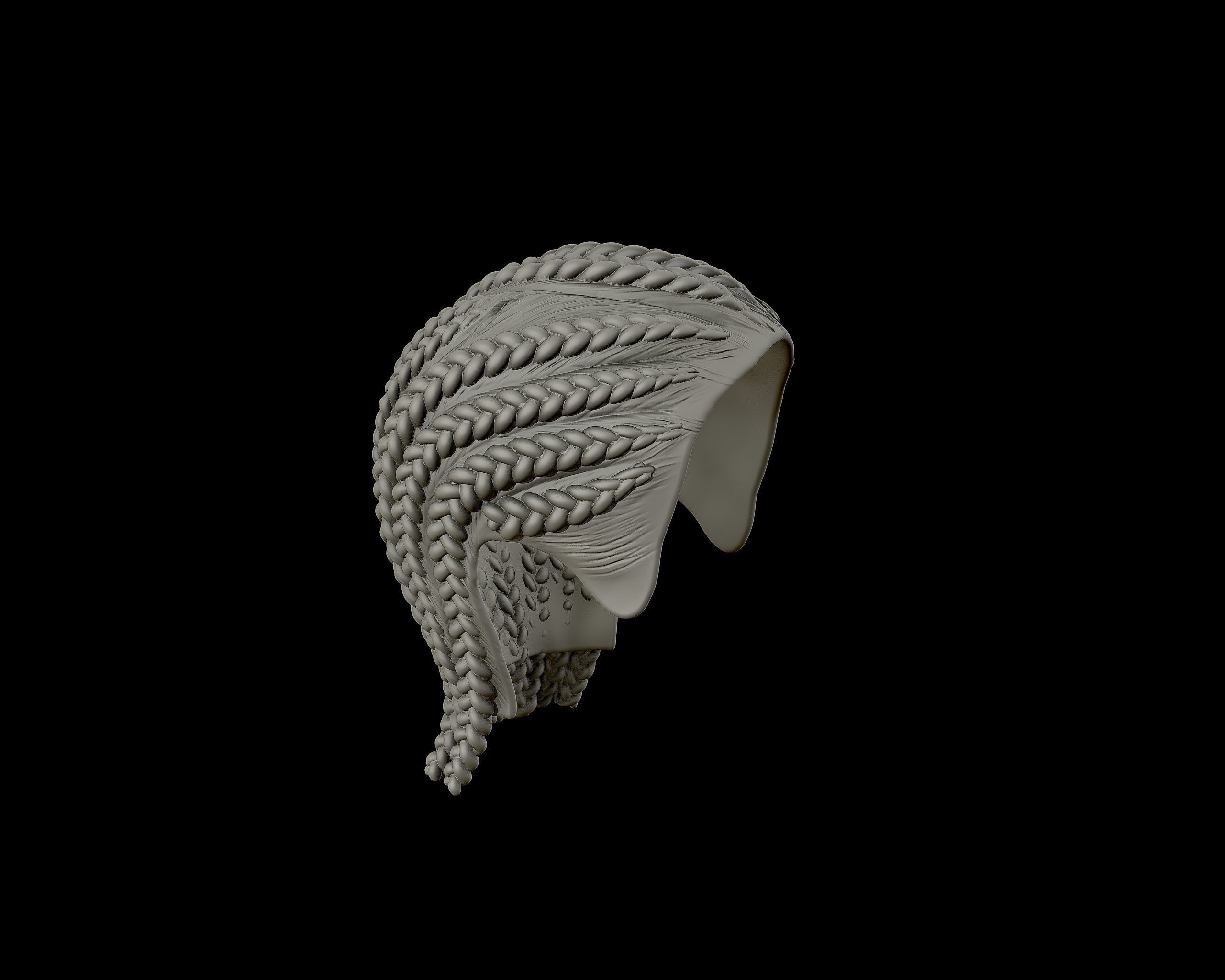 Braid Hairstyle 16 3D print model_18