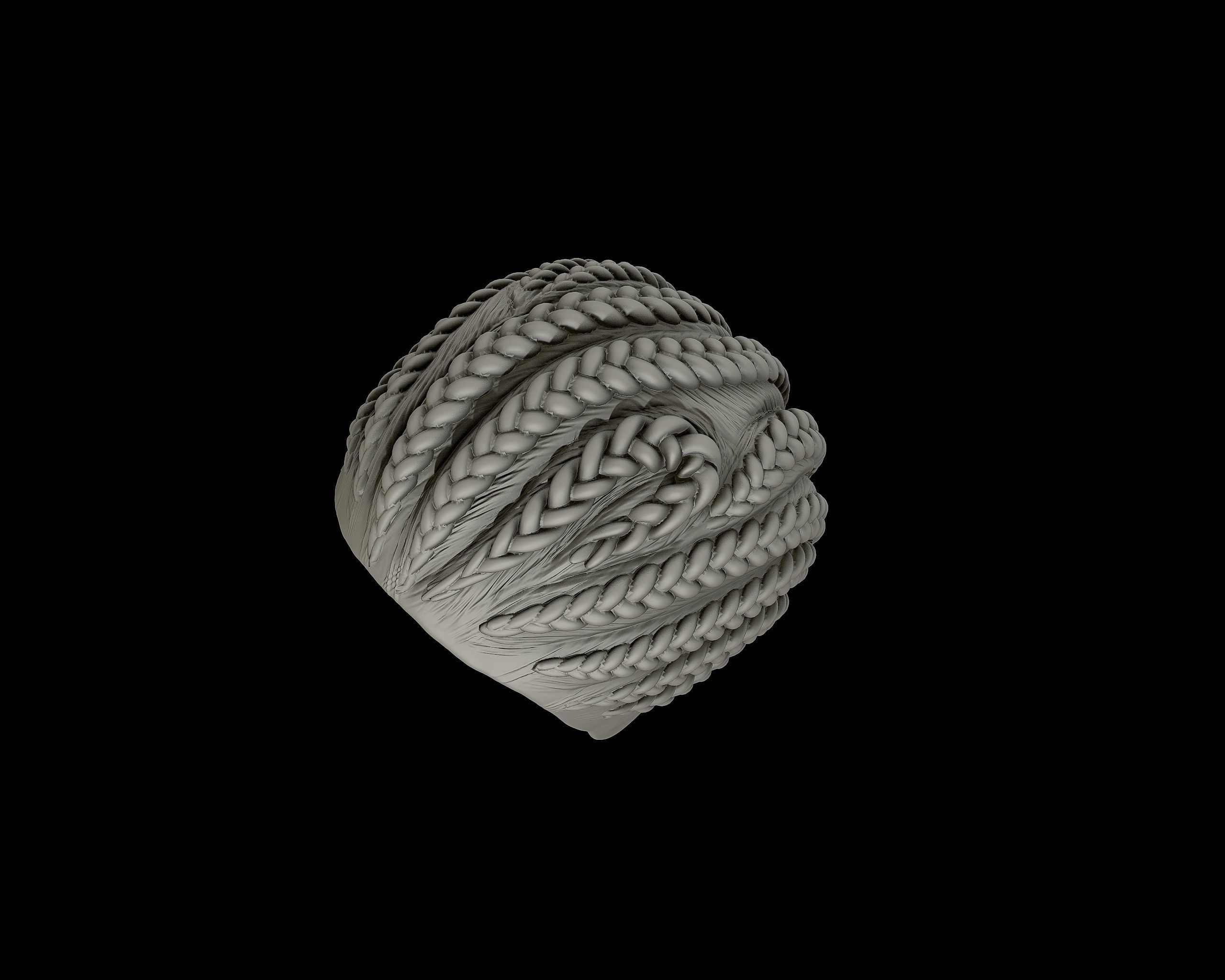 Braid Hairstyle 16 3D print model_19