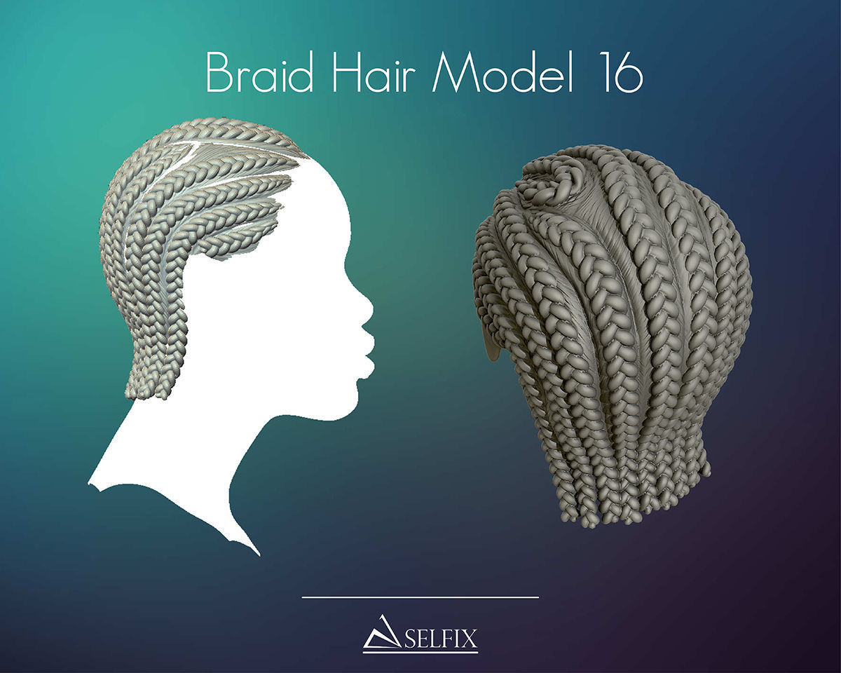 Braid Hairstyle 16 3D print model_0