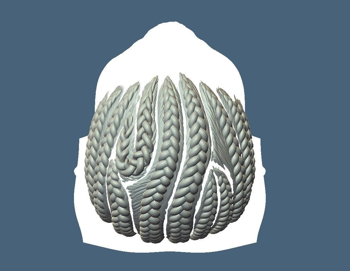 Braid Hairstyle 16 3D print model_6