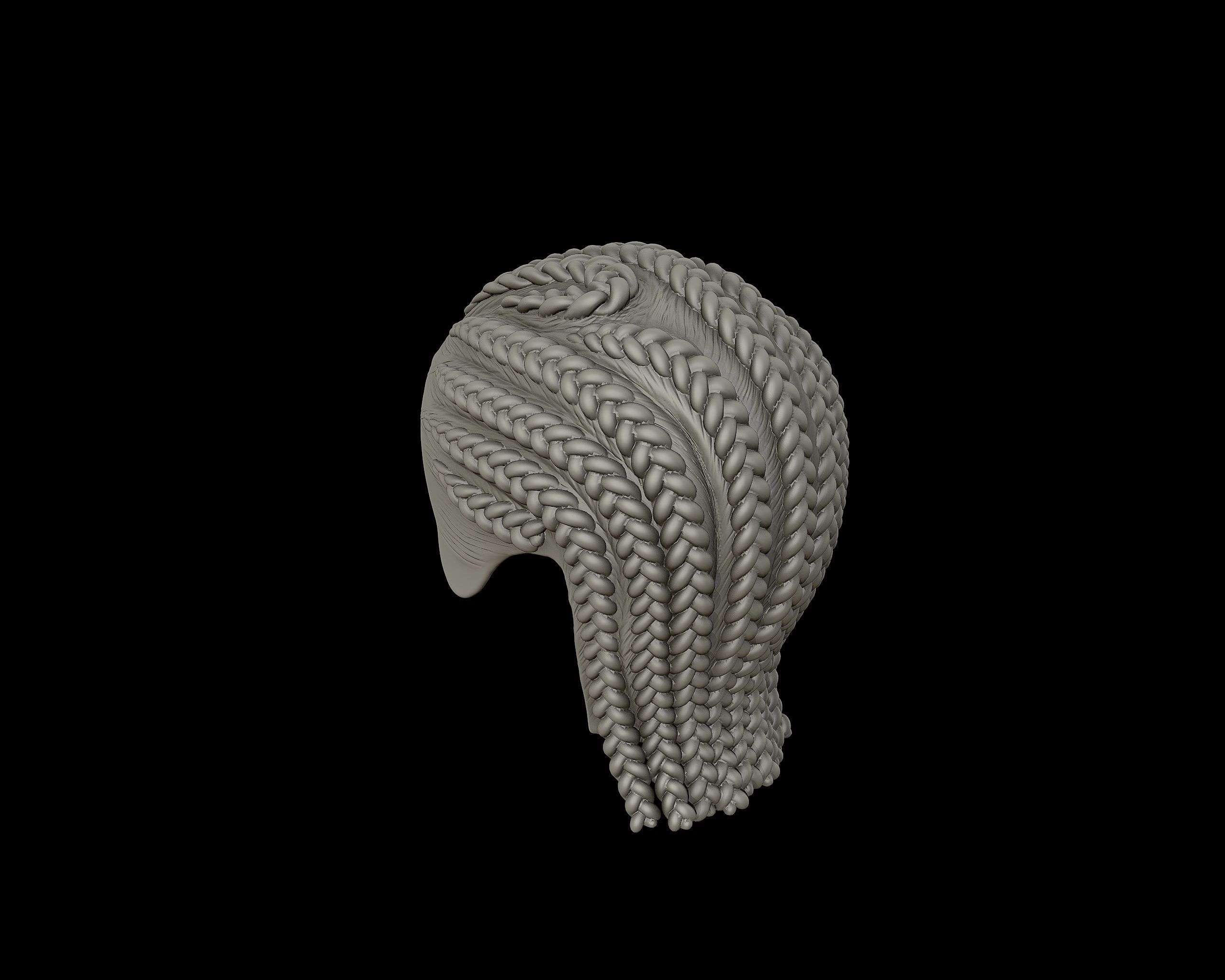 Braid Hairstyle 16 3D print model_13