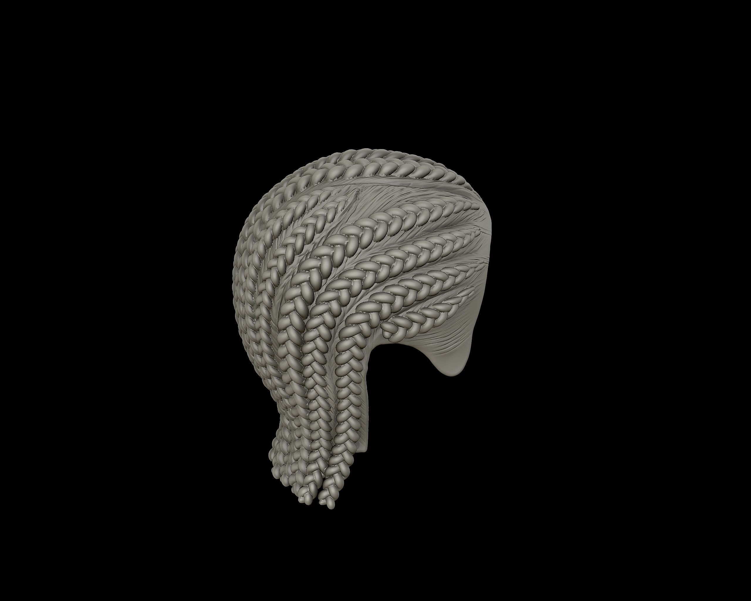 Braid Hairstyle 16 3D print model_17
