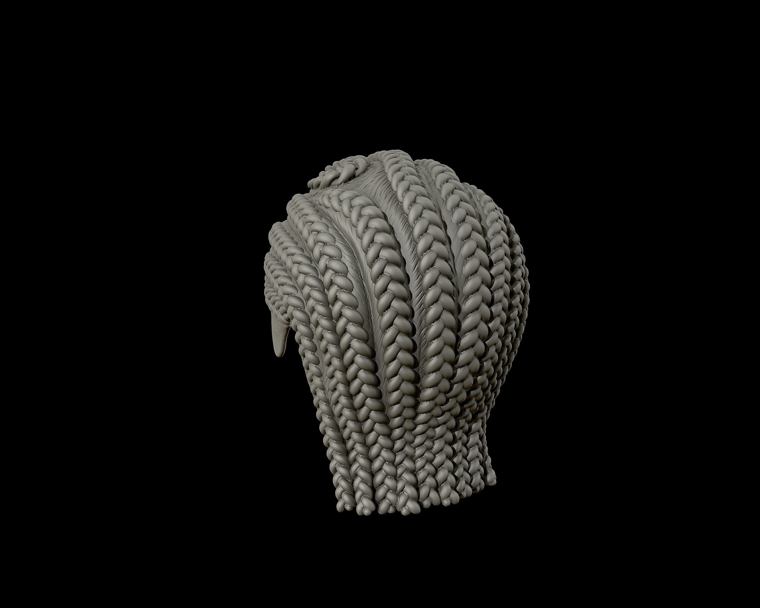 Braid Hairstyle 16 3D print model_14