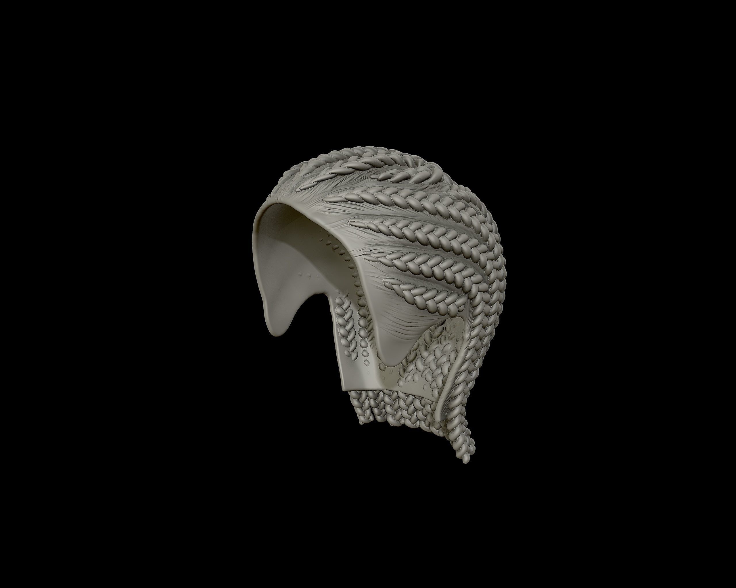 Braid Hairstyle 16 3D print model_9