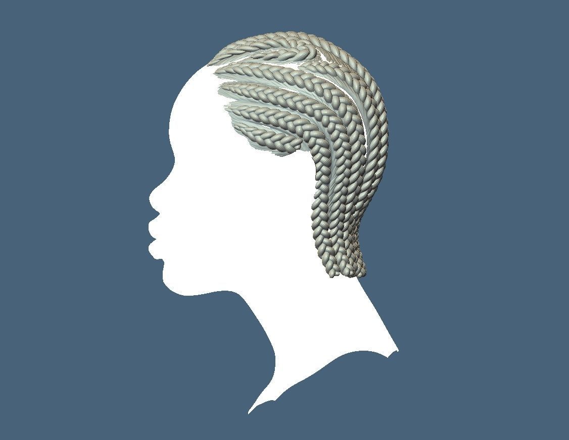 Braid Hairstyle 16 3D print model_3
