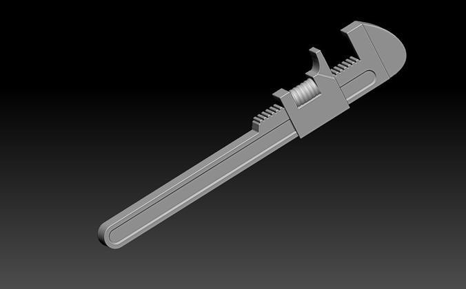 Toy 3D wrench model 3D print model