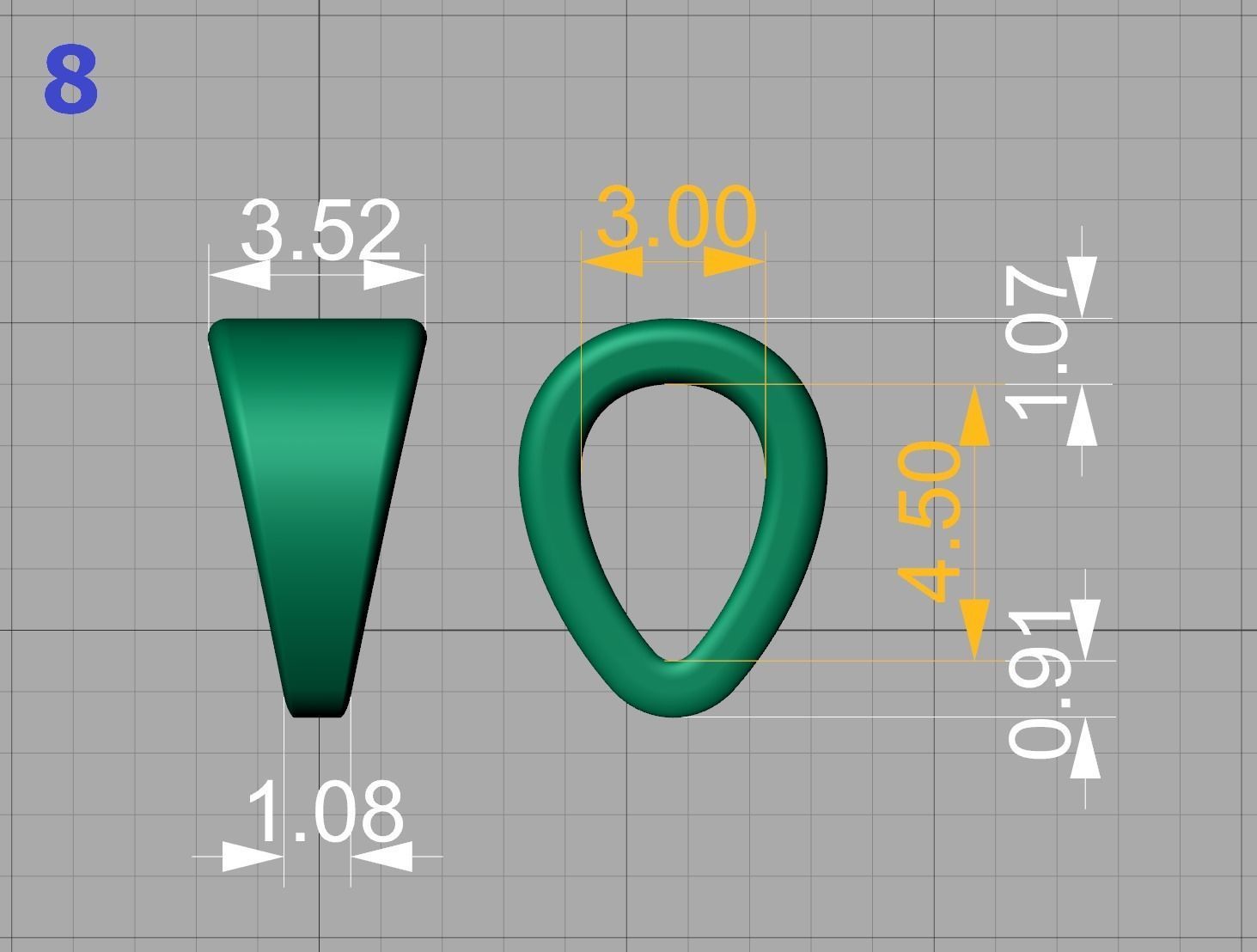 BAILS LOOPS PACKAGE for Pendants Necklaces 3dmodels 3D print model_29