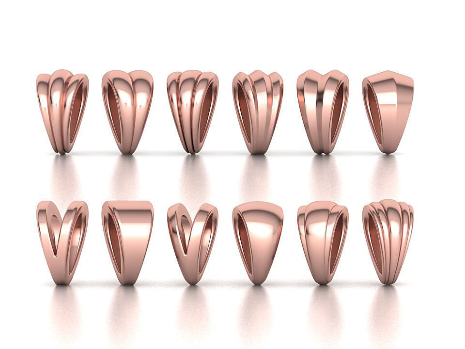 BAILS LOOPS PACKAGE for Pendants Necklaces 3dmodels 3D print model_1