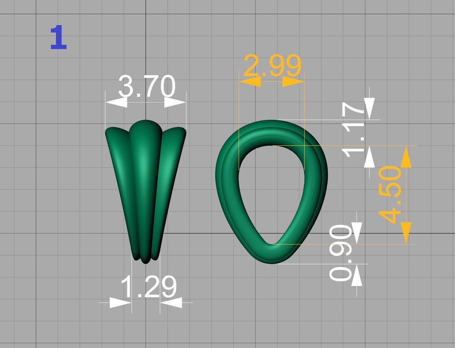 BAILS LOOPS PACKAGE for Pendants Necklaces 3dmodels 3D print model_22