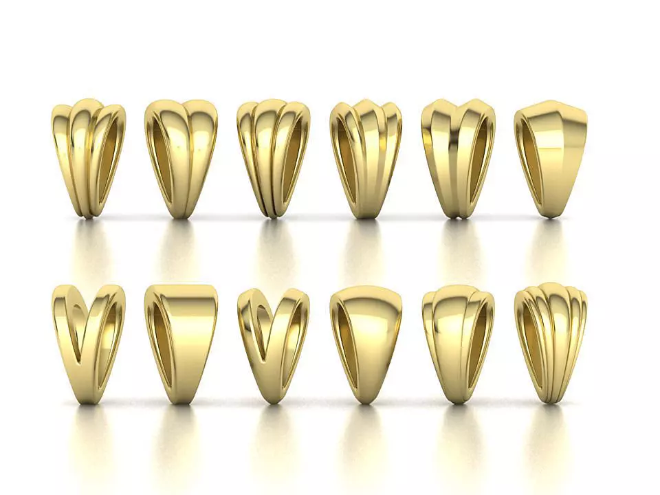 BAILS LOOPS PACKAGE for Pendants Necklaces 3dmodels 3D print model_0