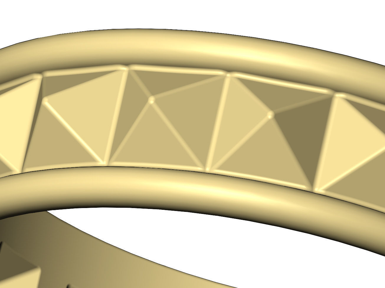 Pyramid motif band 3D print model_8