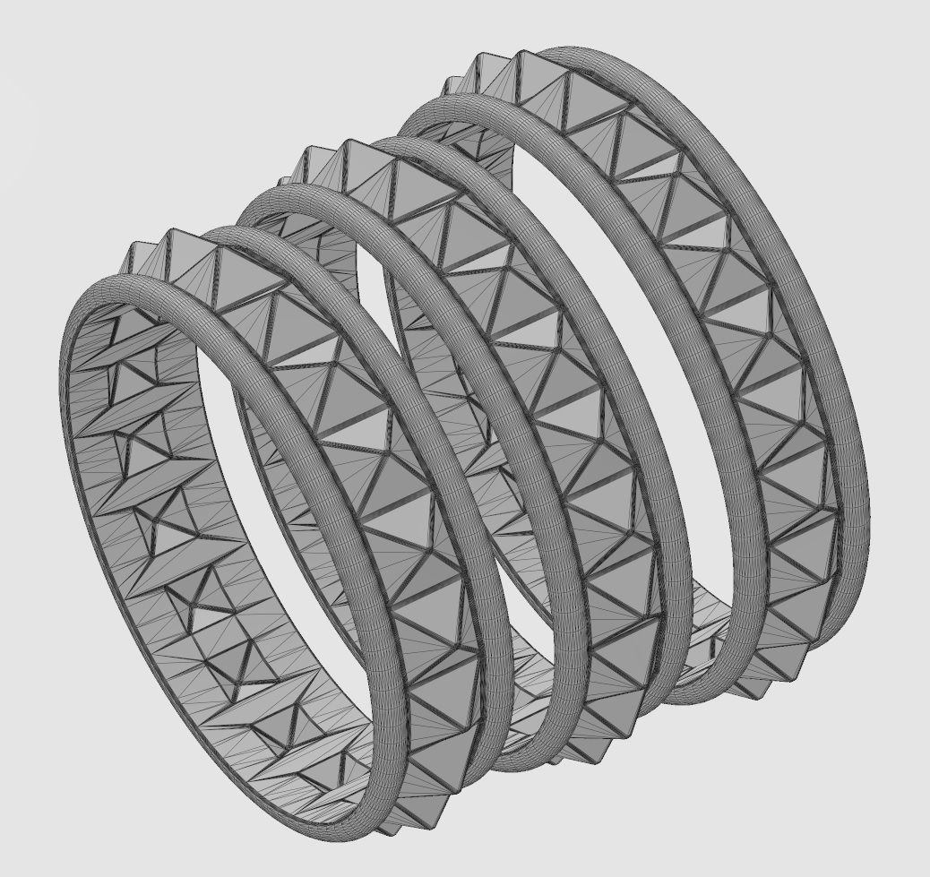 Pyramid motif band 3D print model_11