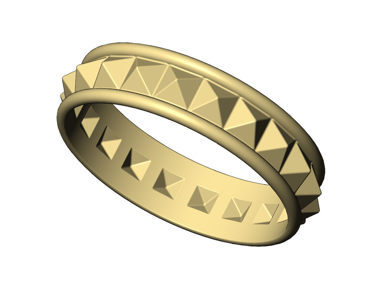 Pyramid motif band 3D print model_4