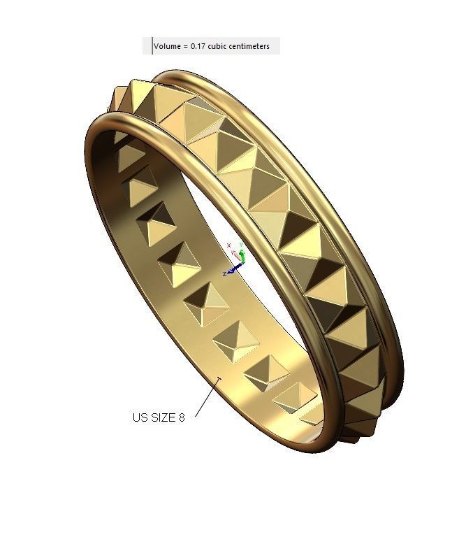 Pyramid motif band 3D print model_10
