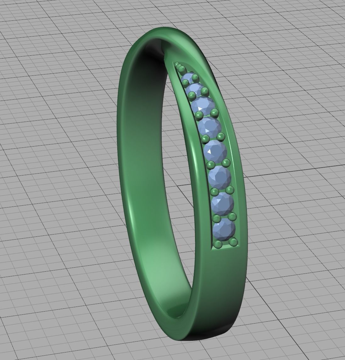 Mobius Diamond Wedding Band Women Ring 3dmodel 3mm wide 3D print model_23