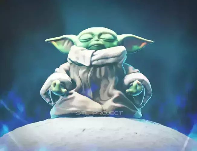 Grogu Meditating 3D print model