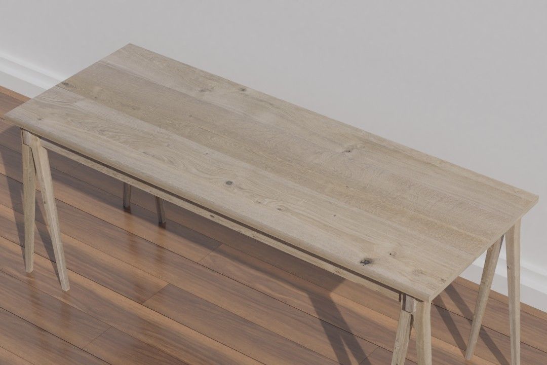 wooden desk code DEC 82 OAK wood texture 3D model_2