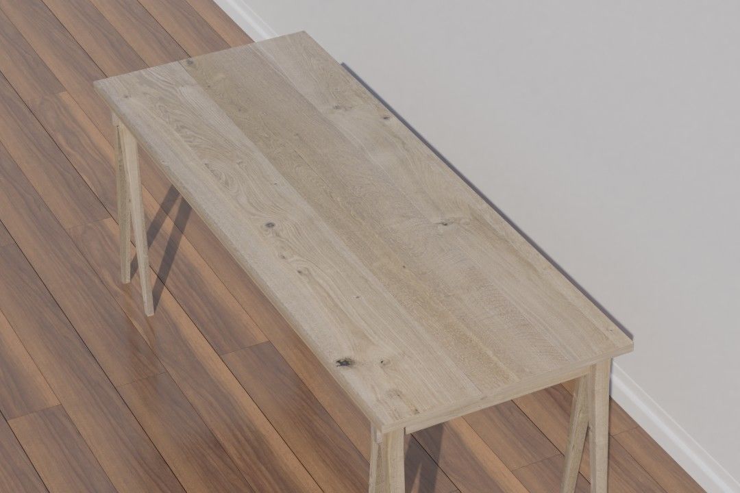 wooden desk code DEC 82 OAK wood texture 3D model_6