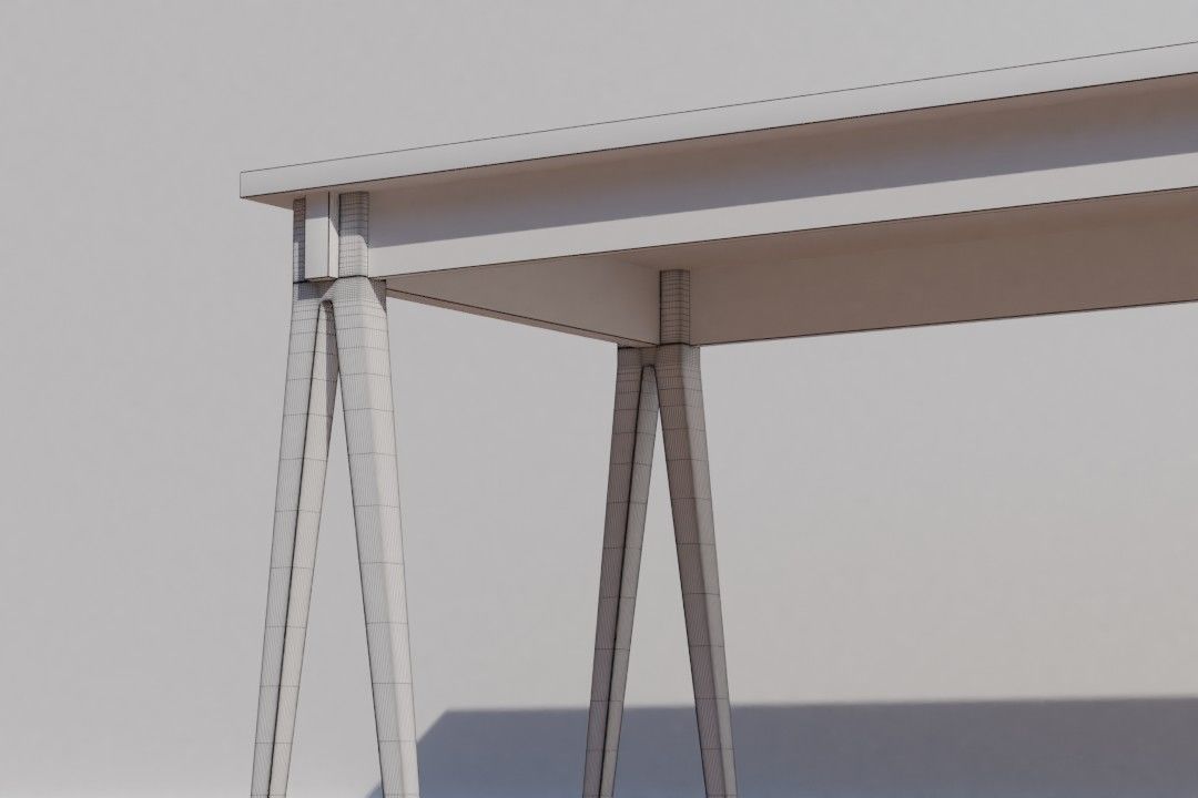 wooden desk code DEC 82 OAK wood texture 3D model_14