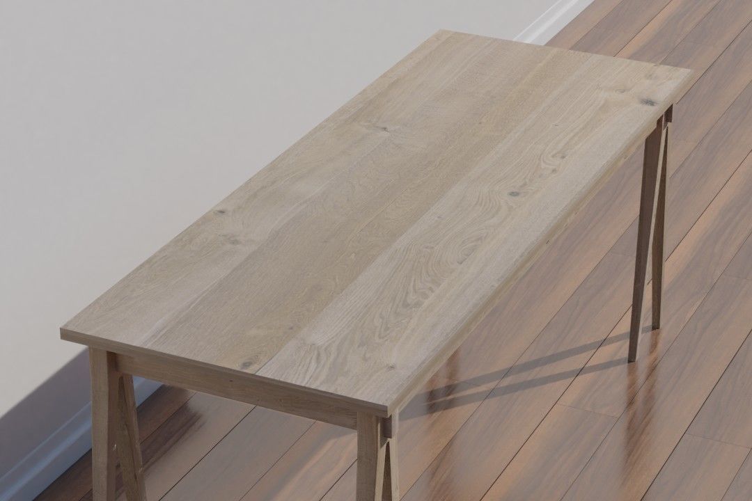 wooden desk code DEC 82 OAK wood texture 3D model_5