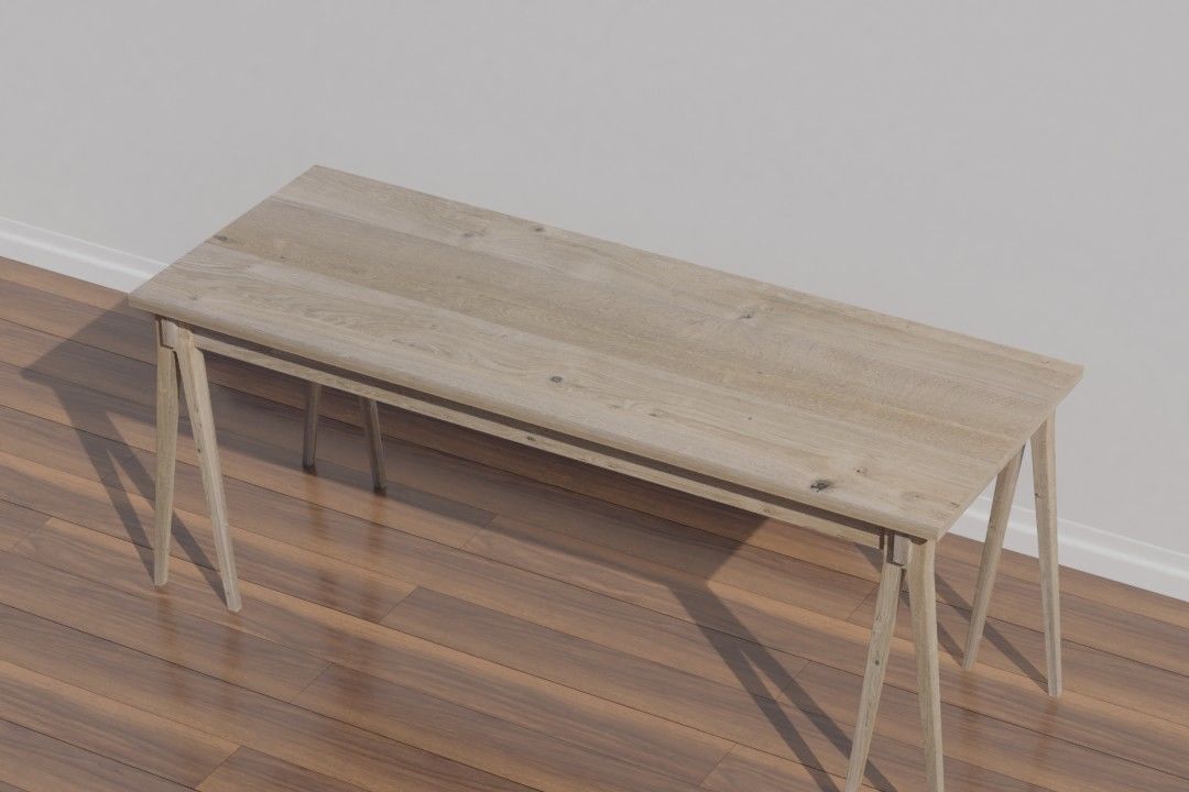 wooden desk code DEC 82 OAK wood texture 3D model_9