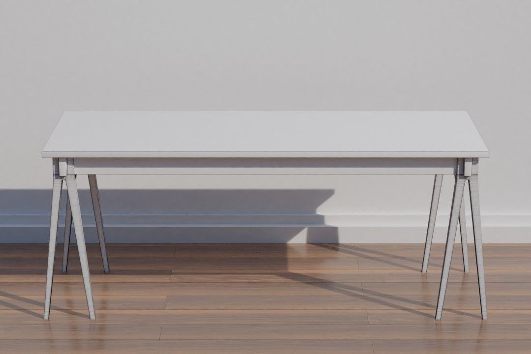 wooden desk code DEC 82 OAK wood texture 3D model_10