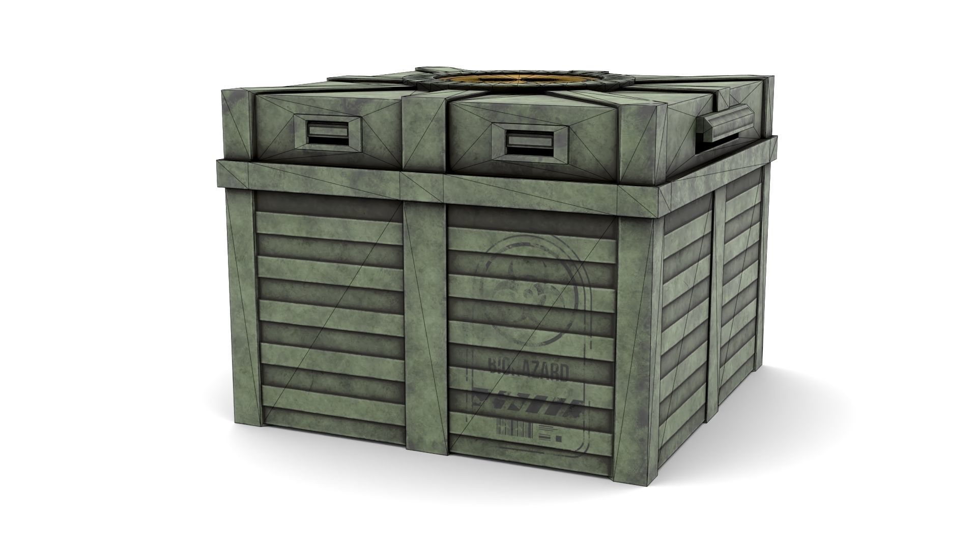 Case for Transportation of Radiation Substances Low-poly 3D model_13