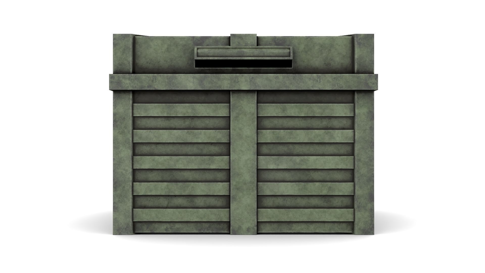 Case for Transportation of Radiation Substances Low-poly 3D model_5