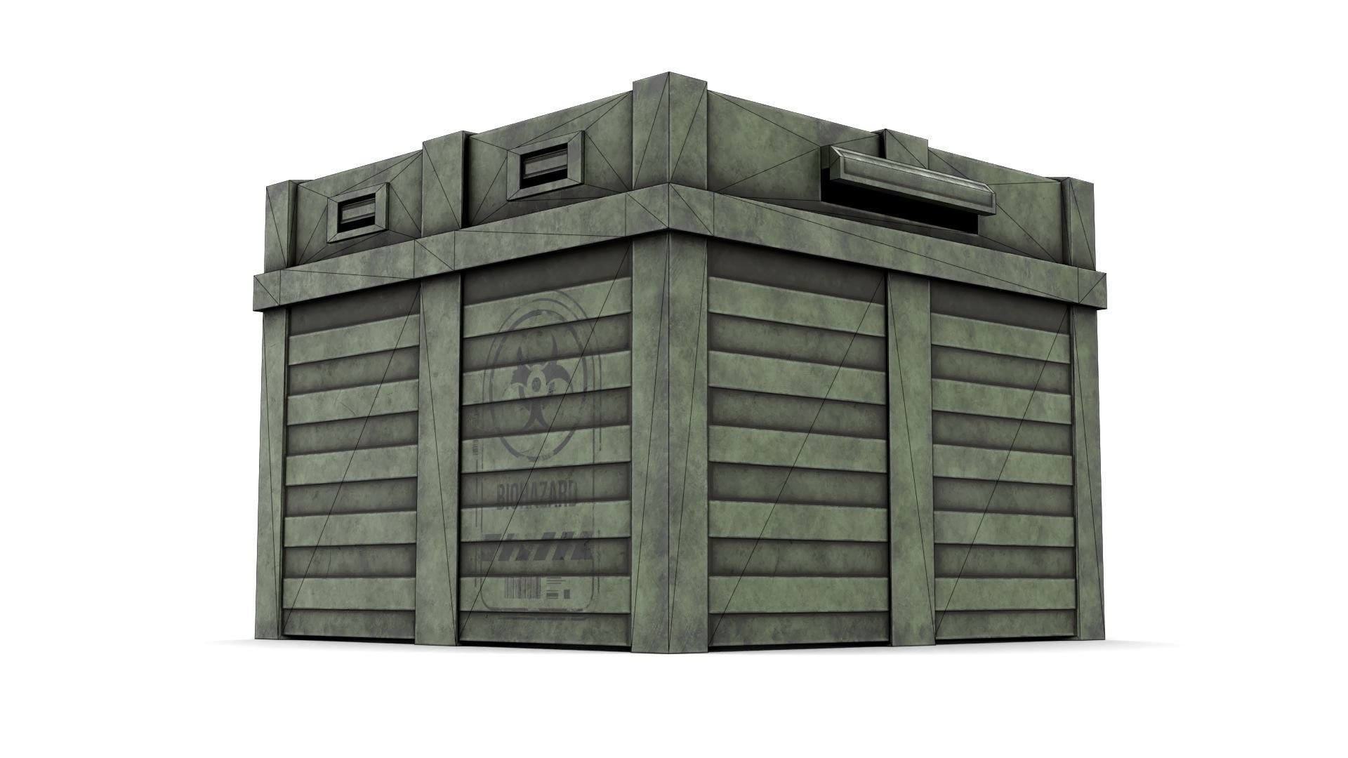 Case for Transportation of Radiation Substances Low-poly 3D model_19