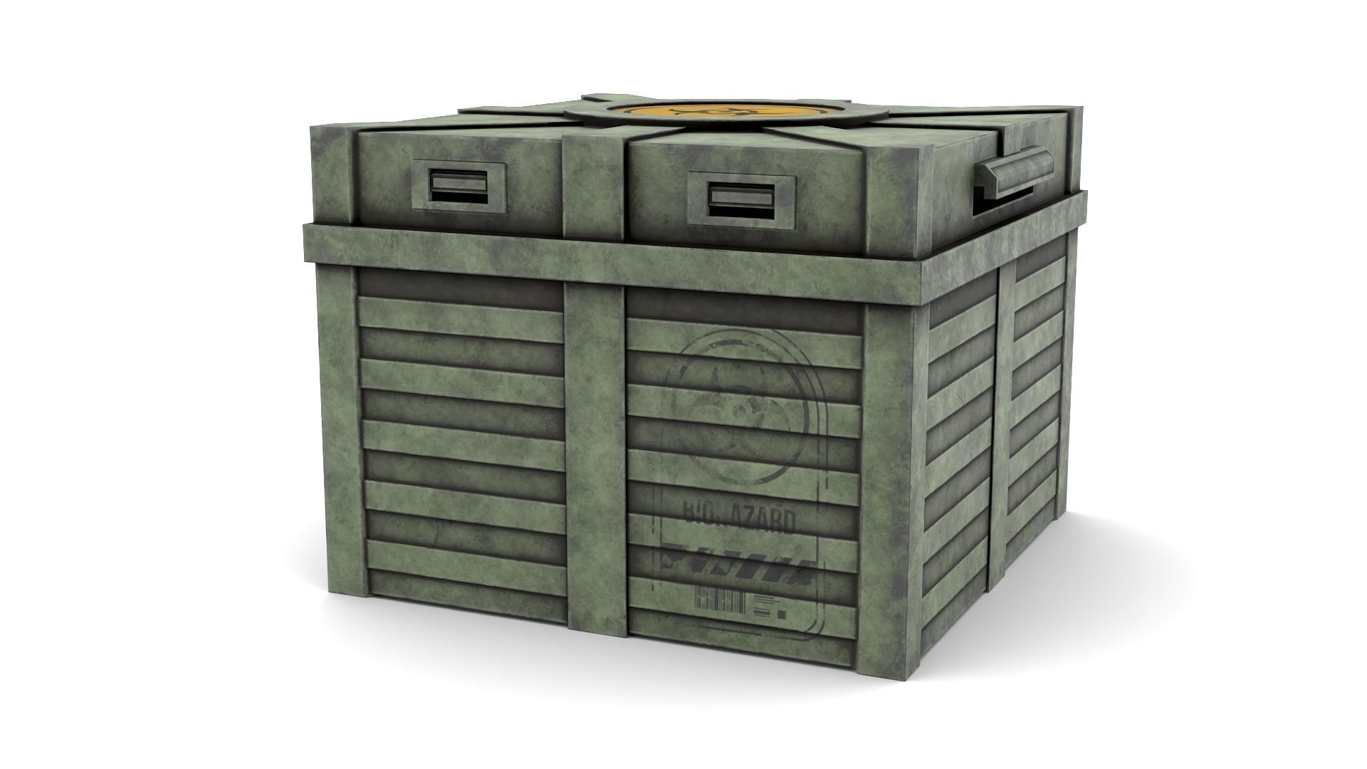 Case for Transportation of Radiation Substances Low-poly 3D model_3