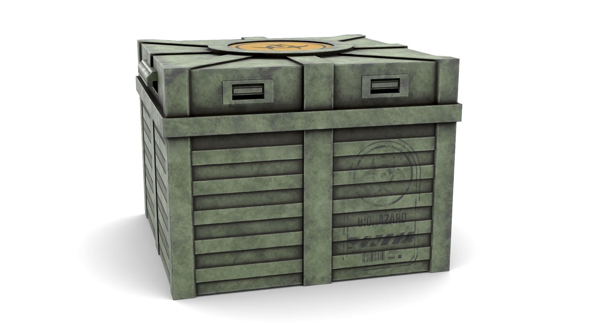 Case for Transportation of Radiation Substances Low-poly 3D model_1