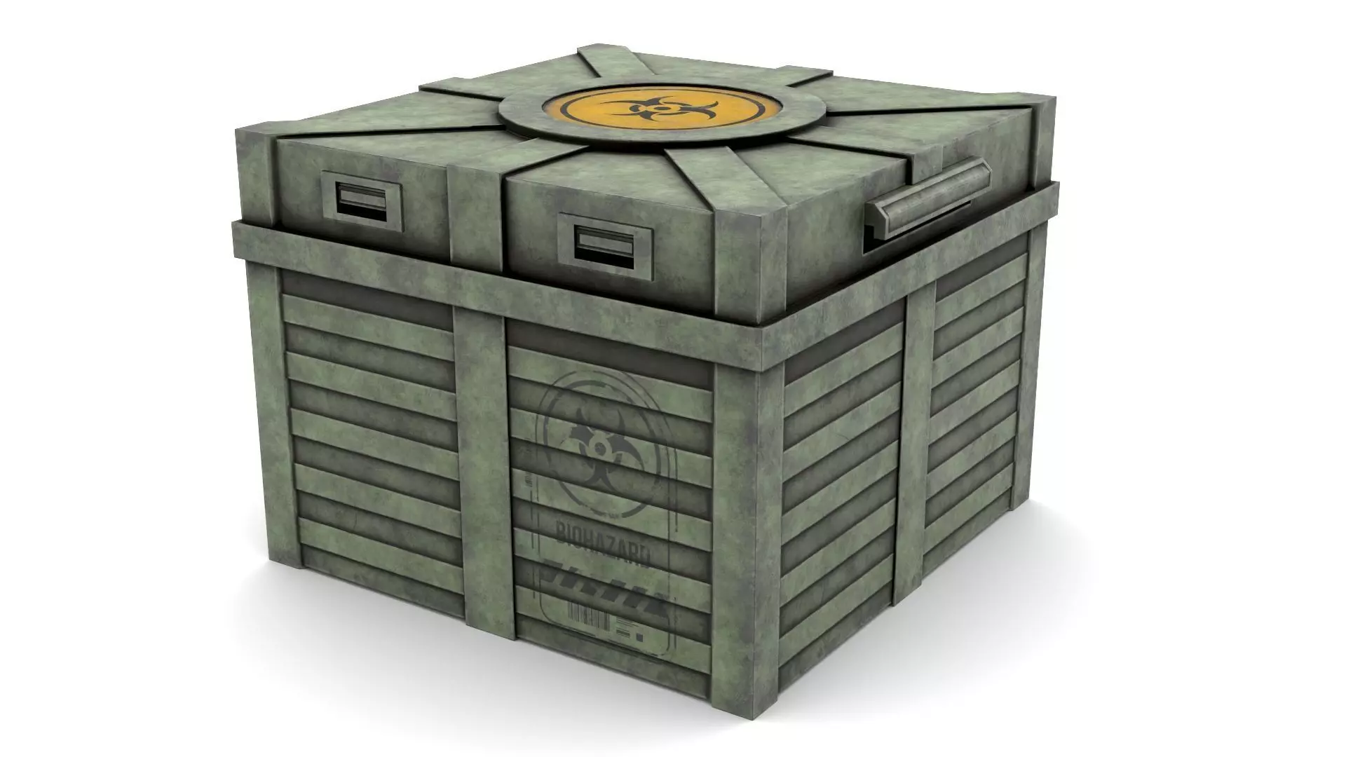 Case for Transportation of Radiation Substances Low-poly 3D model_0