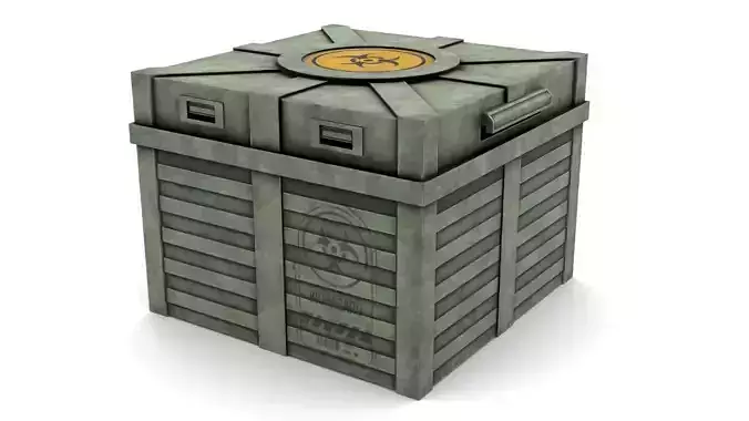 Case for Transportation of Radiation Substances Low-poly 3D model