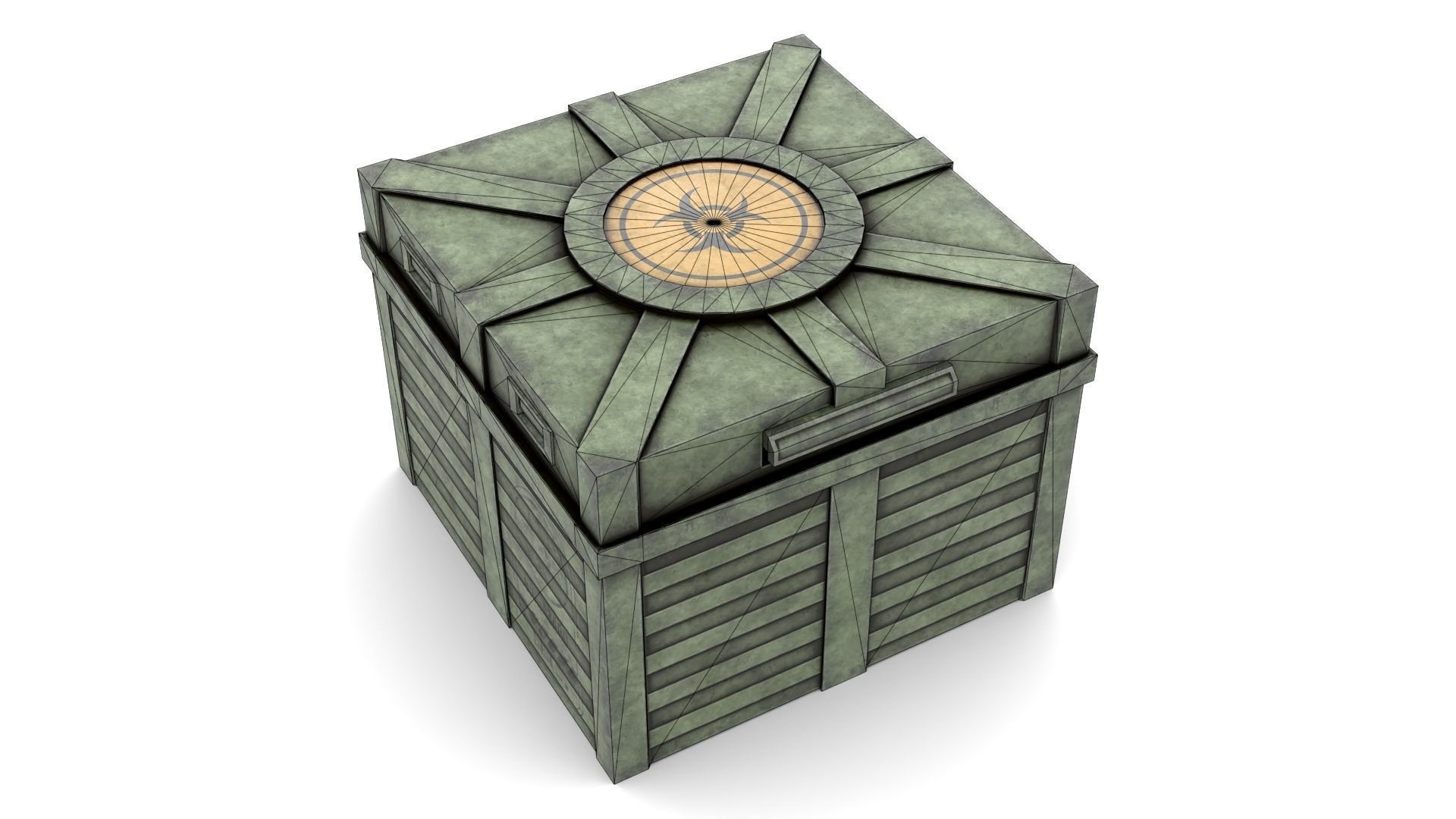 Case for Transportation of Radiation Substances Low-poly 3D model_12