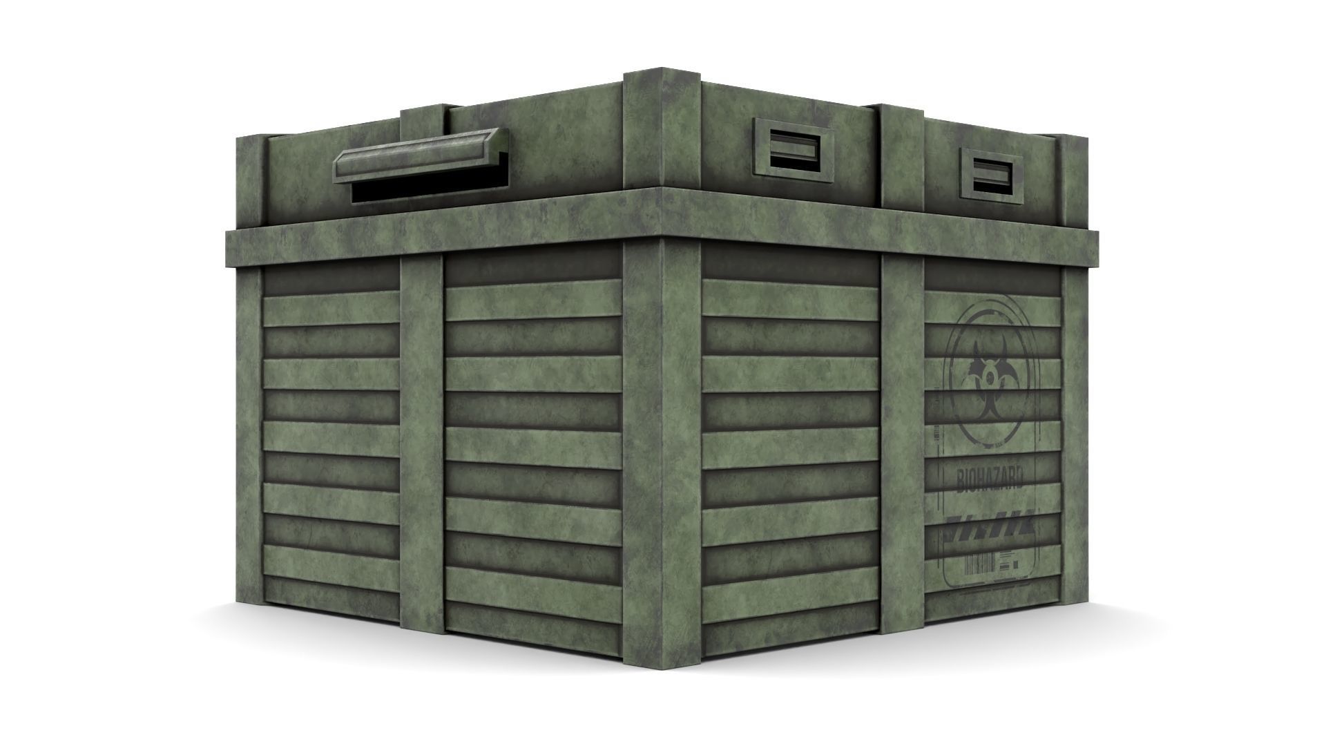 Case for Transportation of Radiation Substances Low-poly 3D model_8