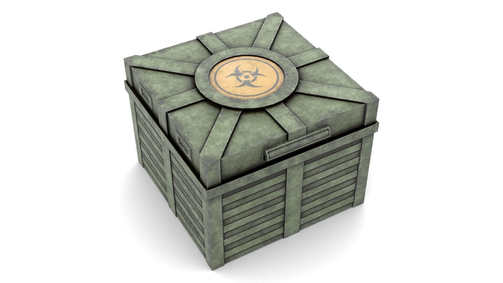 Case for Transportation of Radiation Substances Low-poly 3D model_2