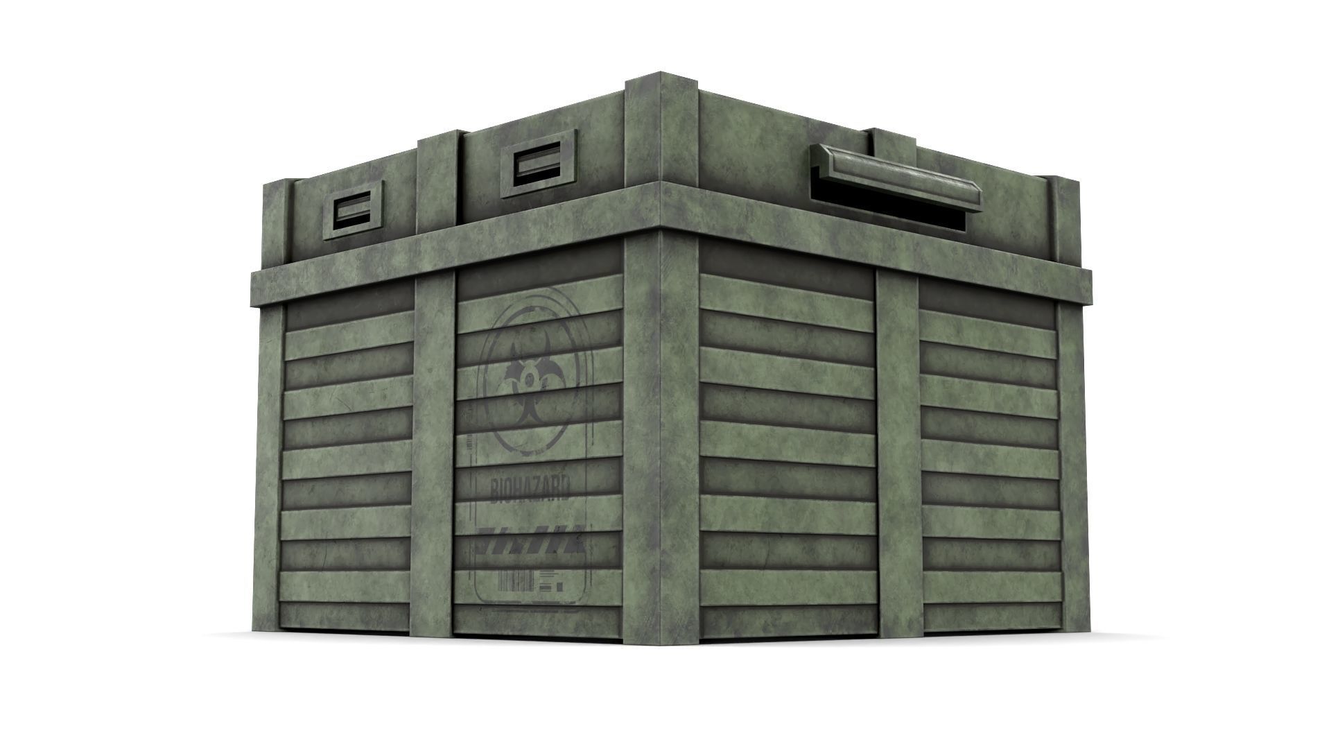 Case for Transportation of Radiation Substances Low-poly 3D model_9