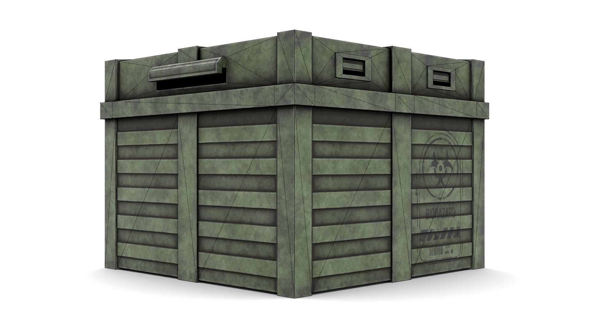 Case for Transportation of Radiation Substances Low-poly 3D model_18