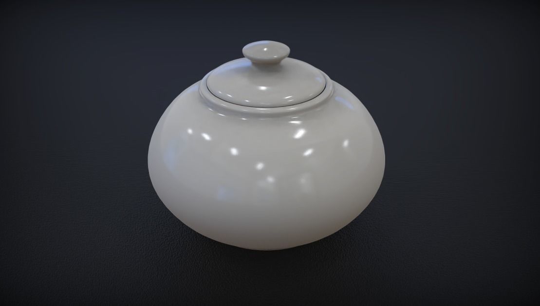 Sugar Bowl 3D Model Low-poly 3D model_5