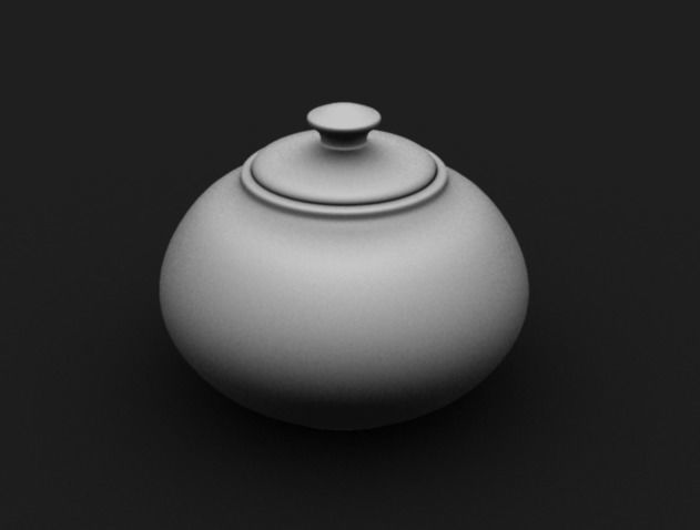 Sugar Bowl 3D Model Low-poly 3D model_6