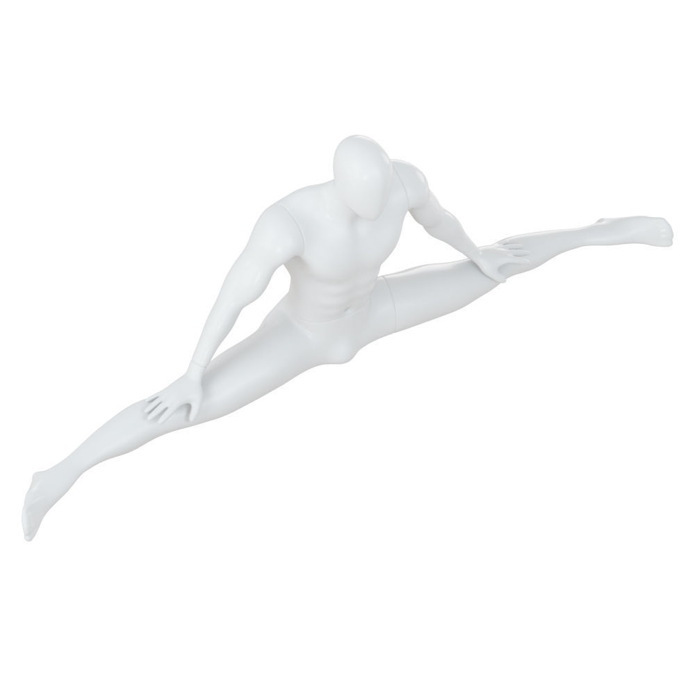 White Mannequin Sitting On A Twine 60 3D model_3