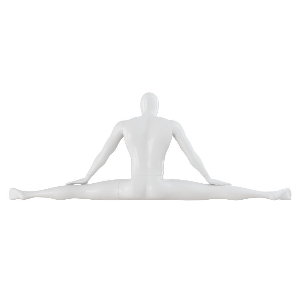 White Mannequin Sitting On A Twine 60 3D model_4