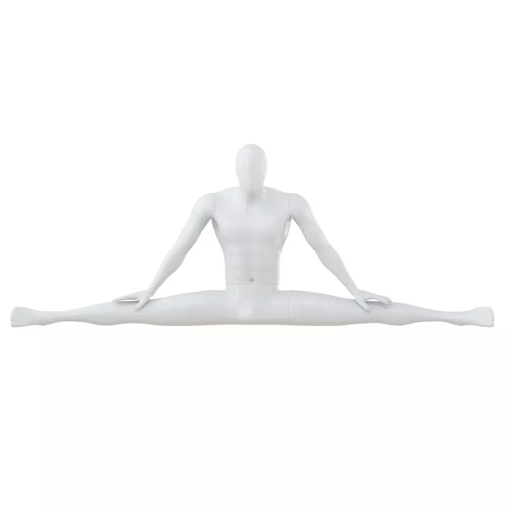 White Mannequin Sitting On A Twine 60 3D model_0