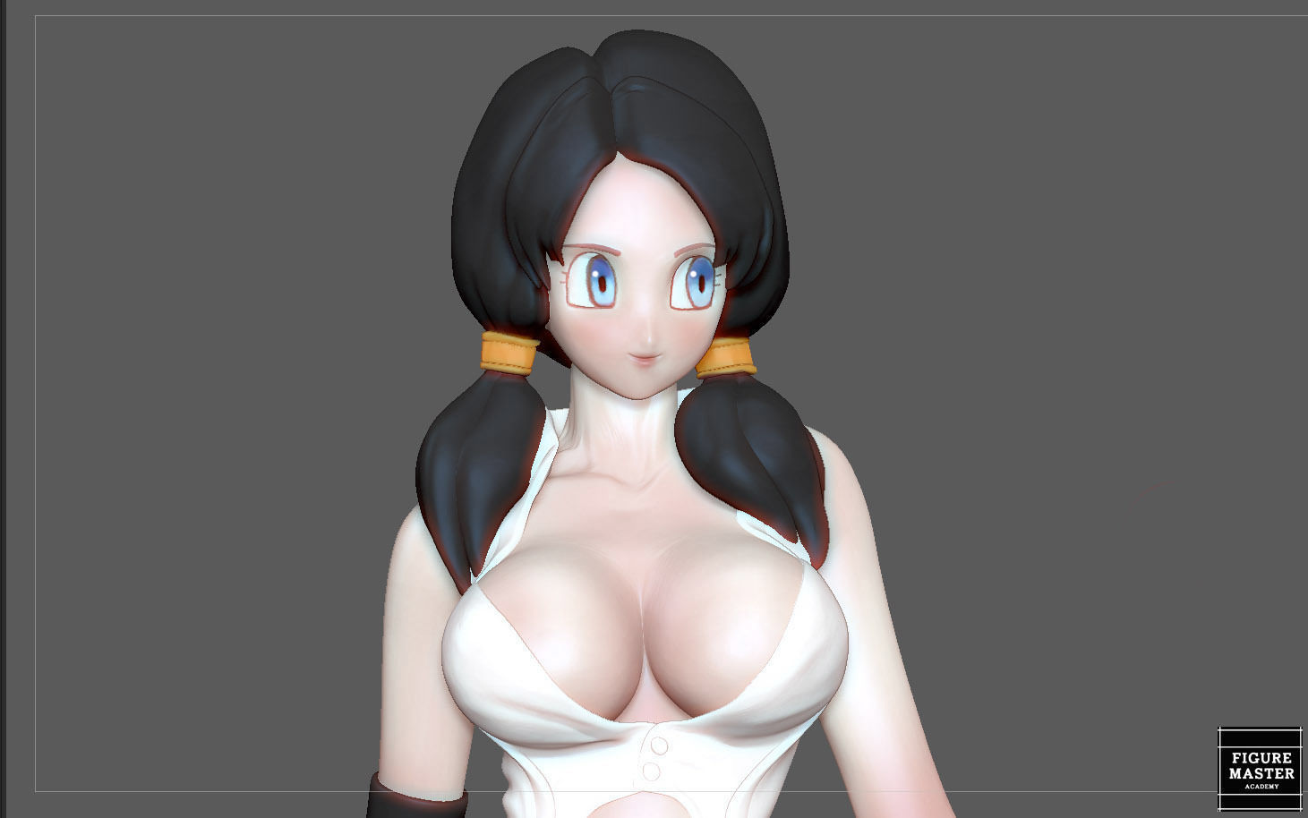 VIDEL TENNIS TRANING  DRAGONBALL CHARACTER ANIME STATUE MODEL 3D print model_13