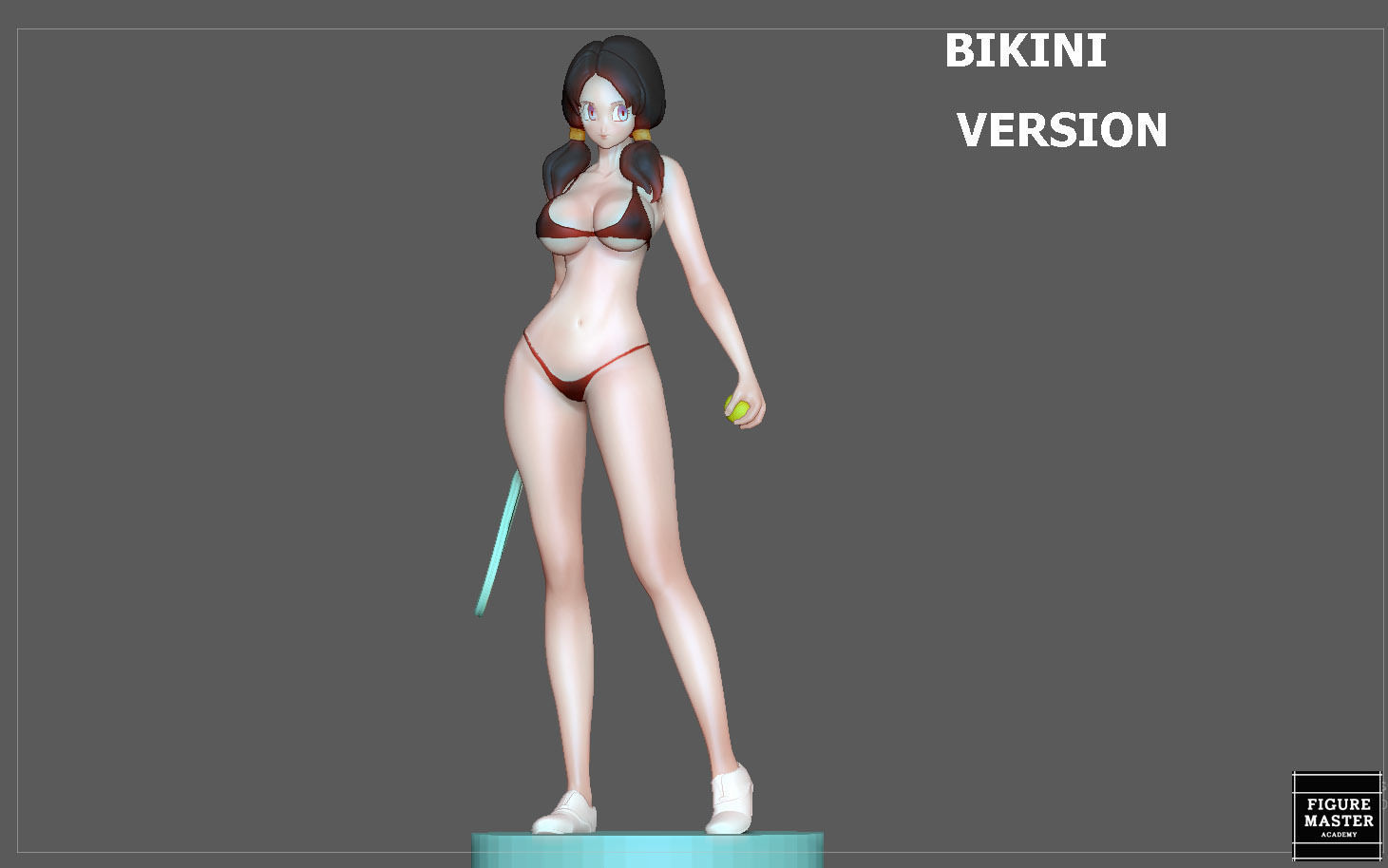 VIDEL TENNIS TRANING  DRAGONBALL CHARACTER ANIME STATUE MODEL 3D print model_25