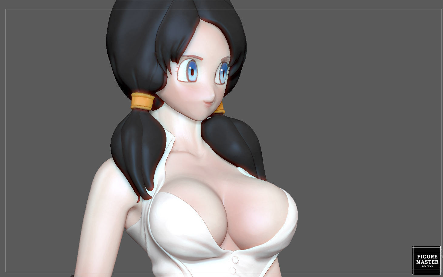 VIDEL TENNIS TRANING  DRAGONBALL CHARACTER ANIME STATUE MODEL 3D print model_14