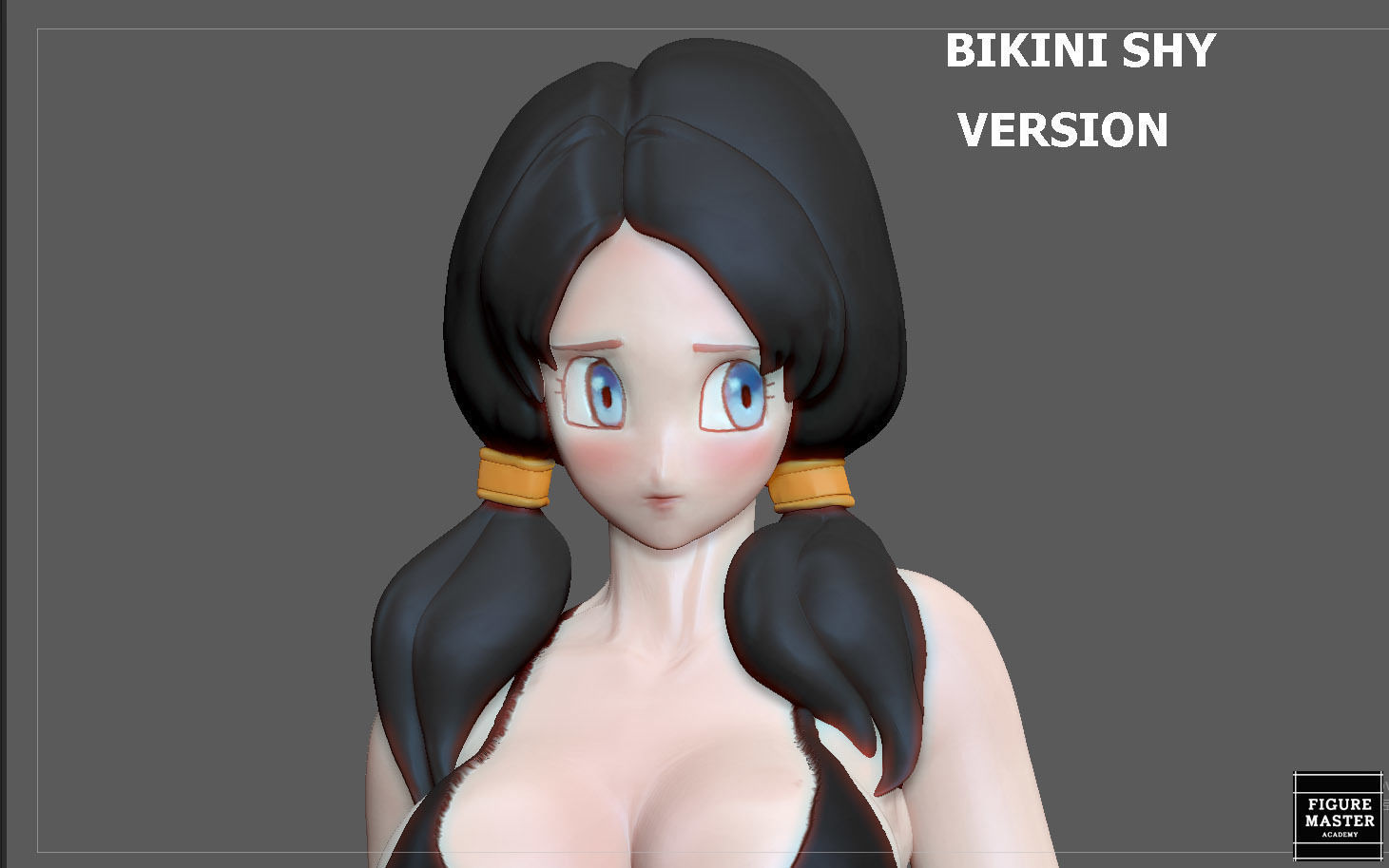 VIDEL TENNIS TRANING  DRAGONBALL CHARACTER ANIME STATUE MODEL 3D print model_29