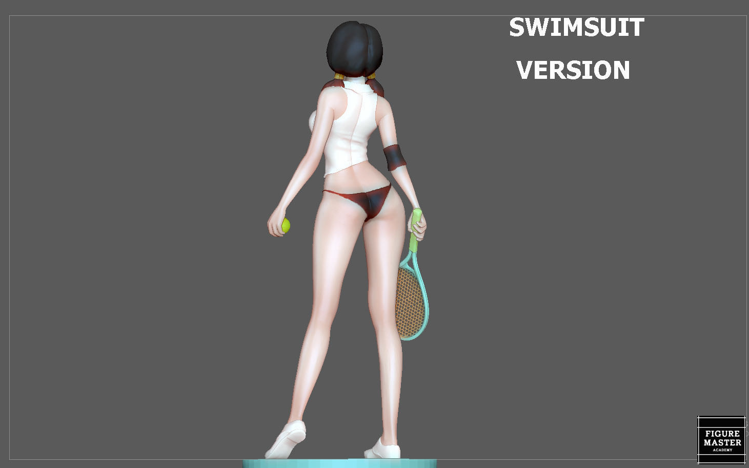 VIDEL TENNIS TRANING  DRAGONBALL CHARACTER ANIME STATUE MODEL 3D print model_19