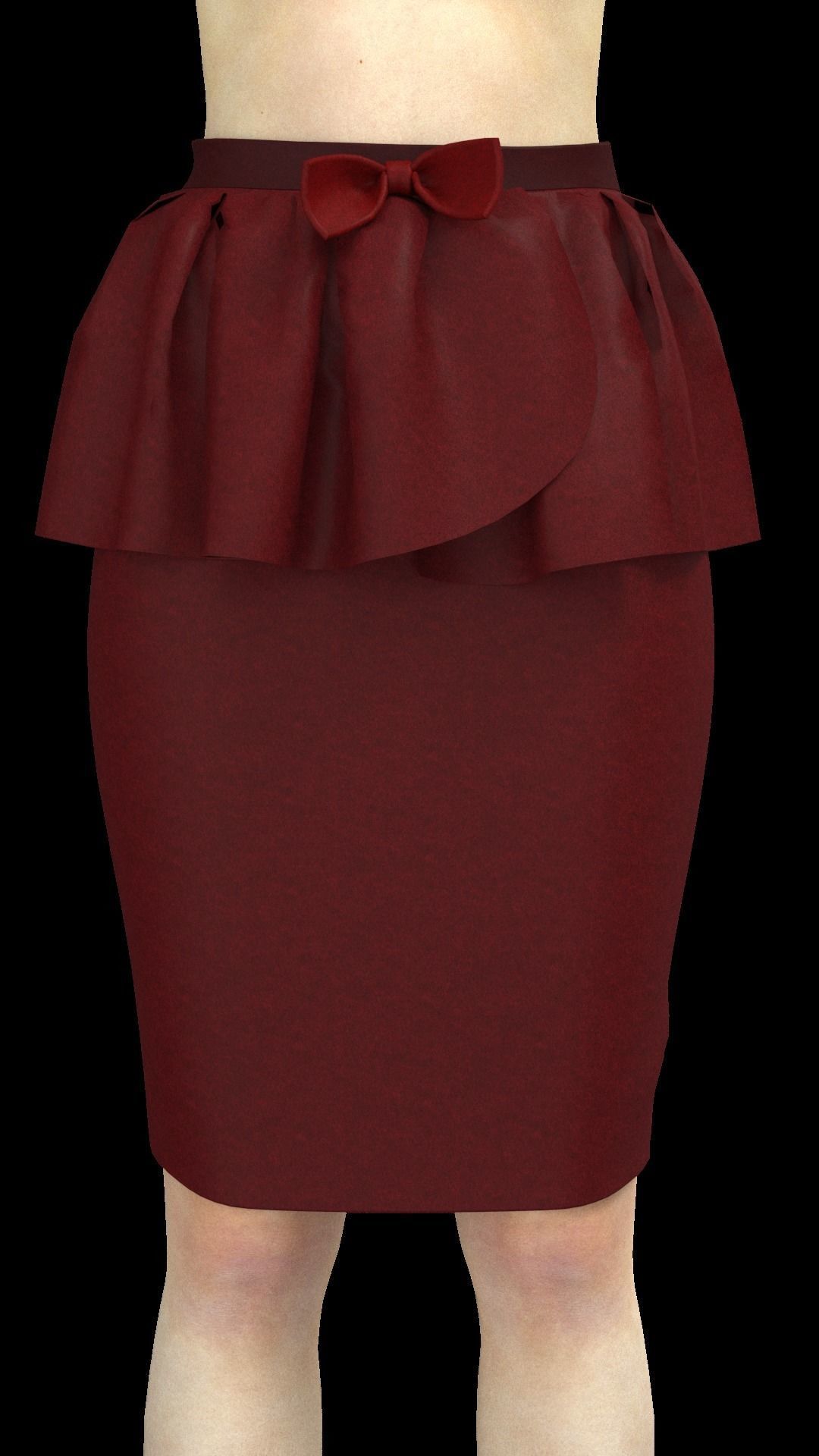 skirt 5 ruffled bag 3D model_4