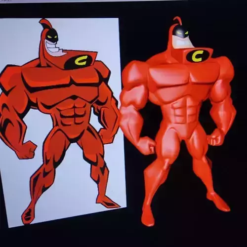 RED CHIN BARBILLA ROJA 3D print model